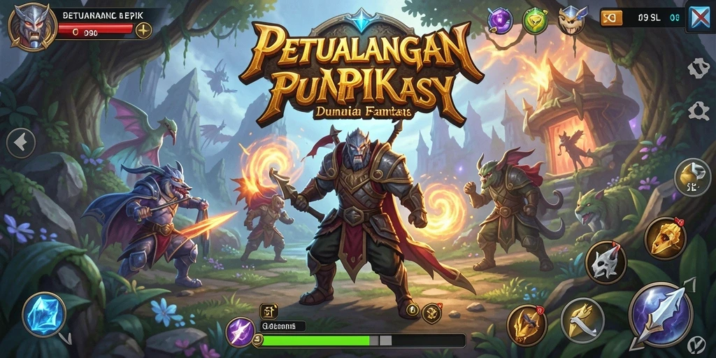 Tampilan gameplay RPG yang menegangkan dan mengasyikkan.