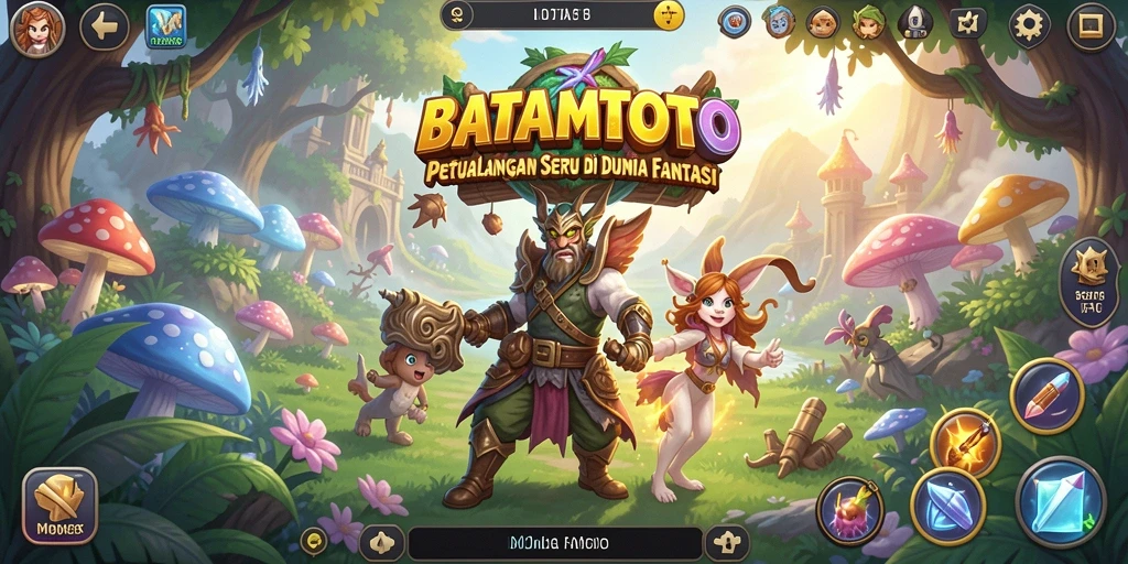 Tampilan gameplay BATAMTOTO dengan aksi seru di dunia petualangan.