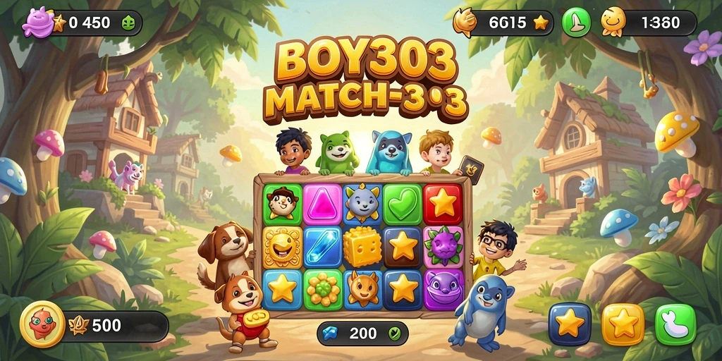 Tampilan gameplay BOY303 yang penuh warna dan menantang.