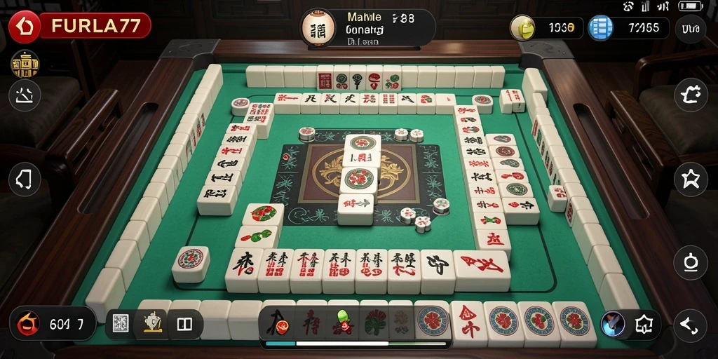 Tampilan gameplay seru dalam permainan Mahjong FURLA77.