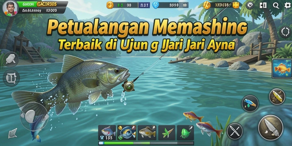 Gameplay menakjubkan GACOR305 saat menangkap ikan dalam suasana natural.