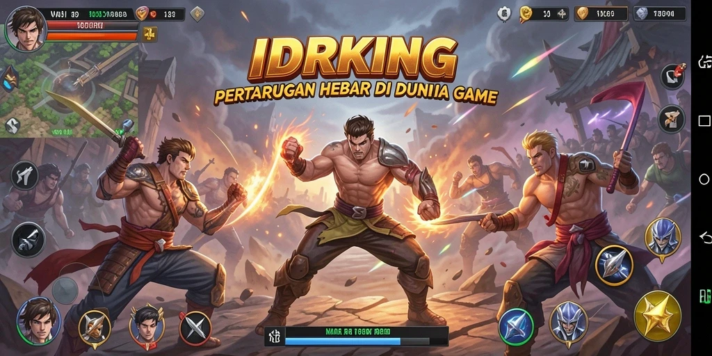Gameplay pertarungan aksi yang seru di IDRKING.