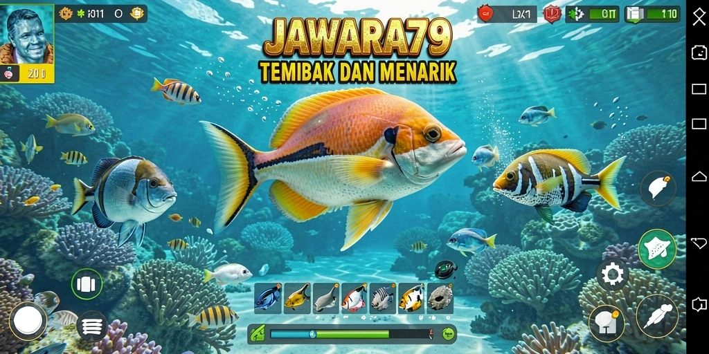 Tampilan menarik dari gameplay Tembak Ikan di JAWARA79.