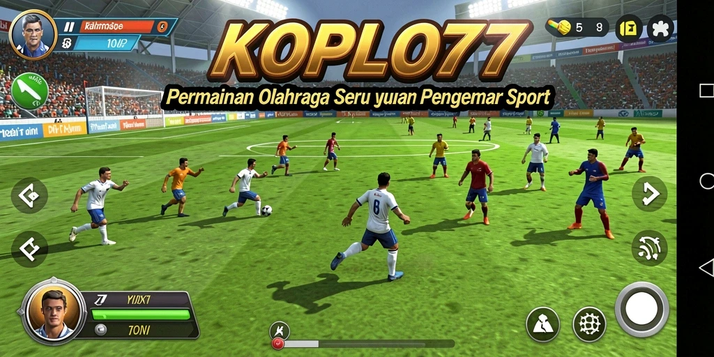 Screenshot utama KOPLO77 menampilkan aksi seru dalam permainan olahraga.