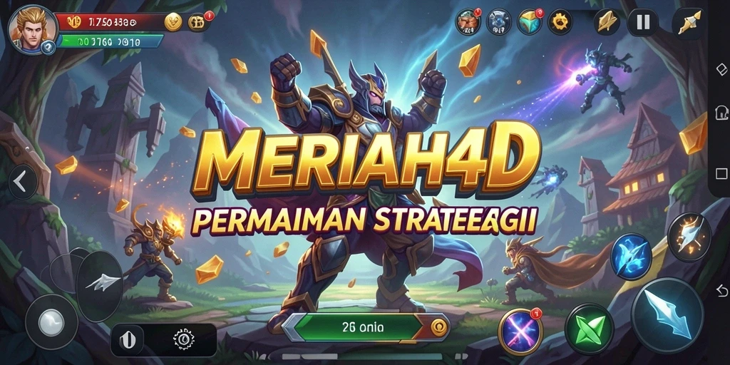 Tangkapan layar mengilustrasikan pertempuran strategis di MERIAH4D.