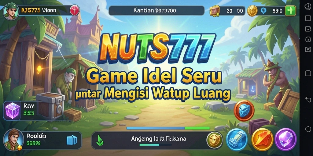 Tangkapan layar gameplay NUTS777 yang menunjukkan aksi Idle yang menarik.