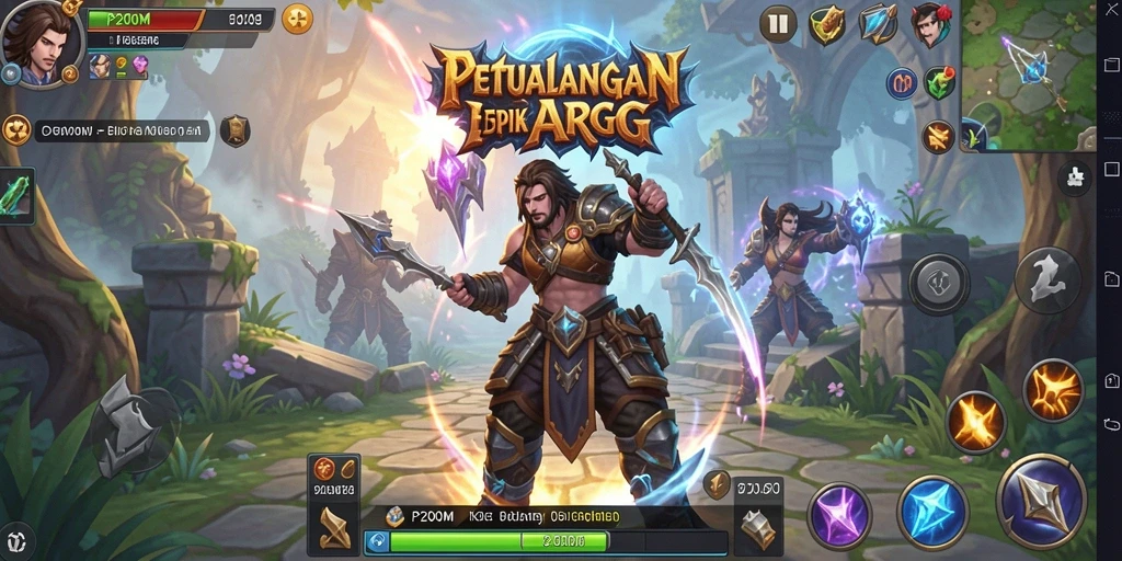 Tampilan gameplay menakjubkan dalam P200M yang menunjukkan pertarungan epik.