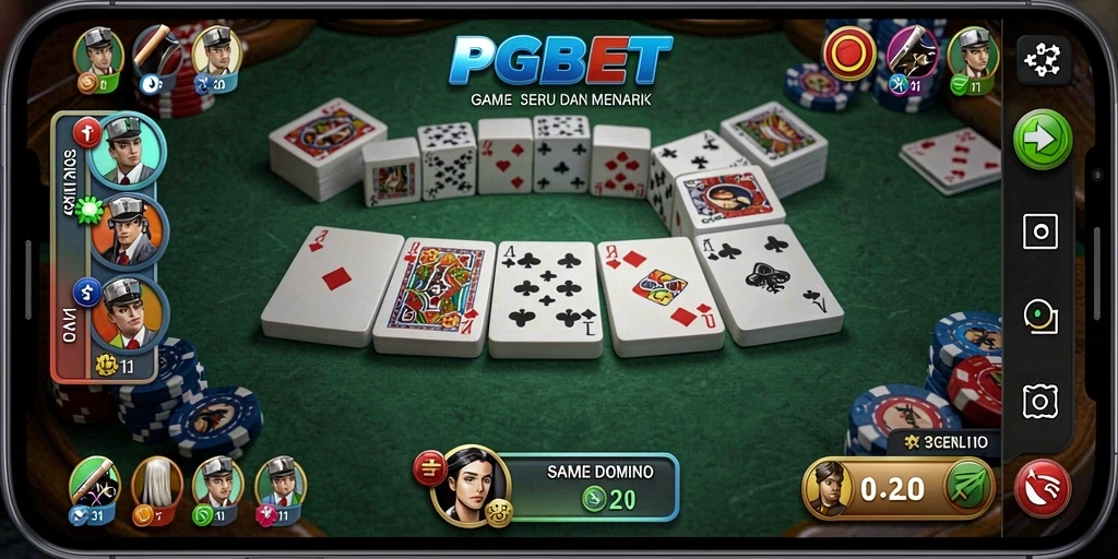 Tangkapan layar gameplay PGBET menampilkan suasana permainan Domino yang seru.