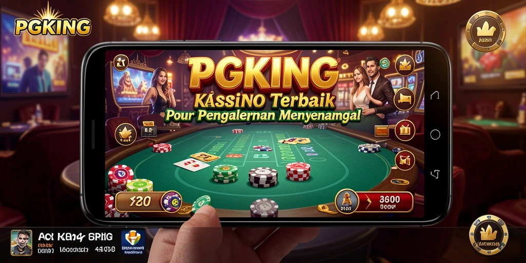 Tampilan screenshot utama PGKING yang menggambarkan keseruan gameplay Kasino.