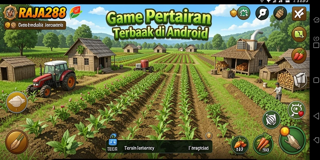 Gameplay RAJA288 yang seru dengan gaya pertanian yang menarik.