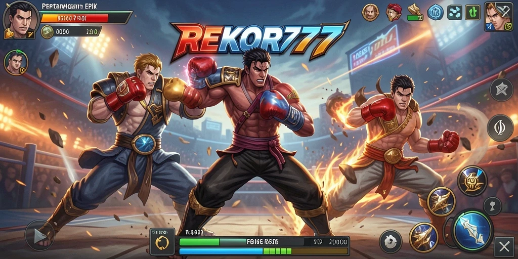 Tampilan screenshot <strong>REKOR777</strong> yang menunjukkan aksi pertarungan yang mendebarkan dan epik.