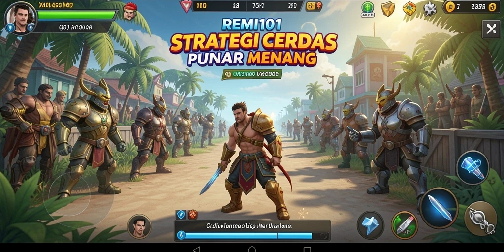 Tampilan gameplay strategis yang mendebarkan dalam REMI101.