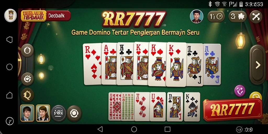 Screenshot gameplay RR777 yang menampilkan pengalaman bermain domino yang seru.