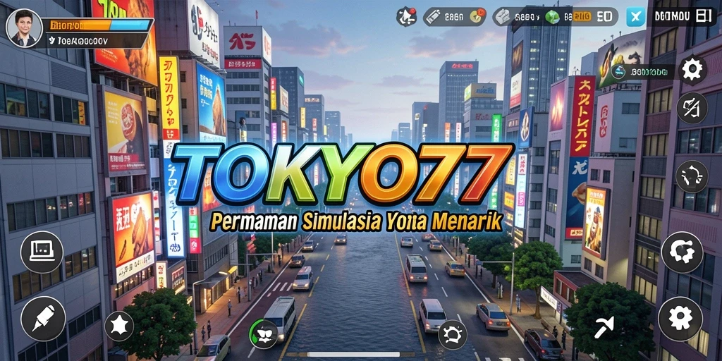 Screenshot TOKYO77 menampilkan pengalaman gameplay simulasi kota yang menarik.