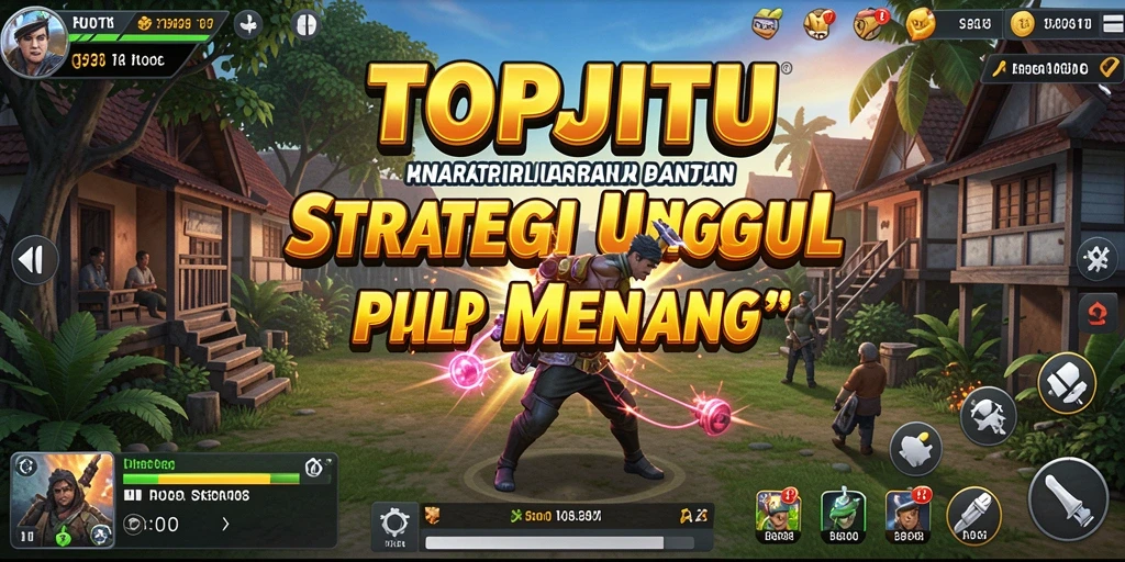 Tampilan gameplay menegangkan dalam TOPJITU saat merancang strategi kemenangan.