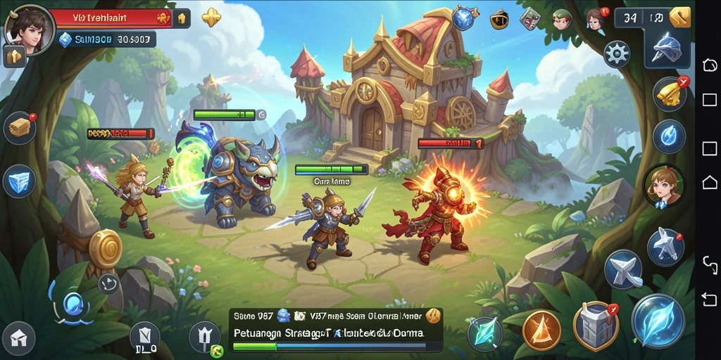 Tampilan gameplay V87 dengan pertempuran SLG yang mendebarkan.